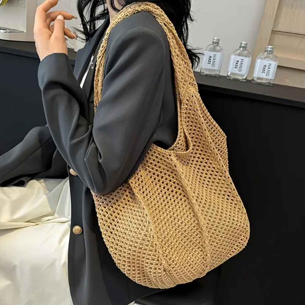 🔥Last One🔥Crochet Tote Bag Dark Brown